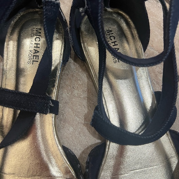 Michael Kors Denim monogram cut out flats, size 1 - Picture 5 of 5